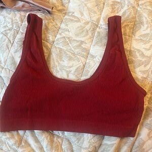Target ribbed bralette crimson